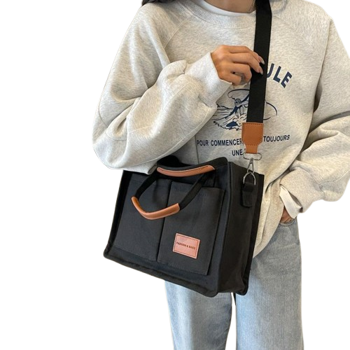 Borsa Tote Skypack Eco 3 in 1 – Grande borsa shopper in tela resistente, elegante e versatile per il lavoro, il weekend e la mamma