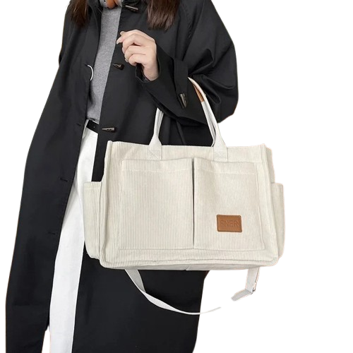 Borsa Tote Skypack Eco 3 in 1 – Grande borsa shopper in tela resistente, elegante e versatile per il lavoro, il weekend e la mamma