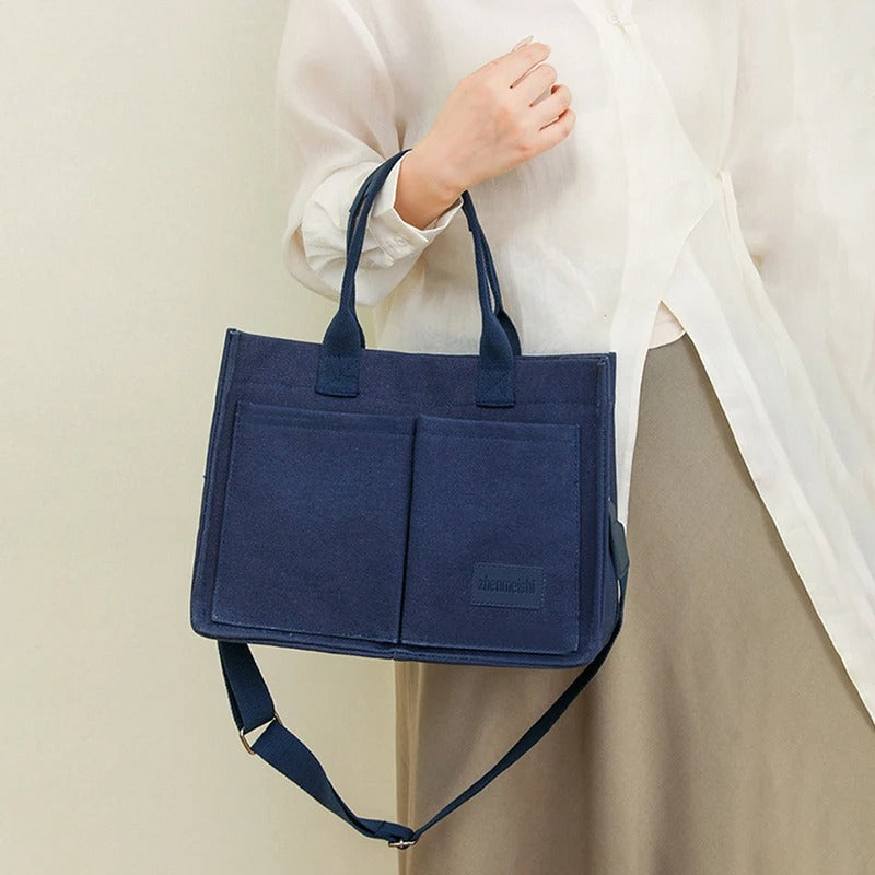 Borsa Tote Skypack Eco 3 in 1 – Grande borsa shopper in tela resistente, elegante e versatile per il lavoro, il weekend e la mamma